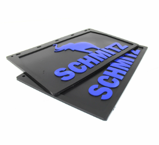 Брызговик автомобильный 3D (270 мм SCHMITZ,синяя надпись)